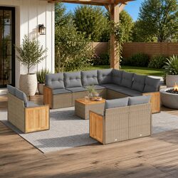 Modular 12-Piece Garden Sofa Set with Durable Design