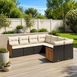Durable 8 Piece Garden Sofa Set for Outdoor Spaces