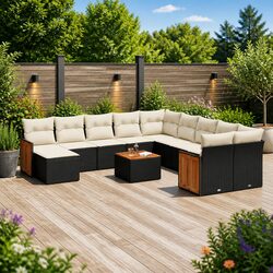 Durable 12-Piece Garden Sofa Set with Cushions