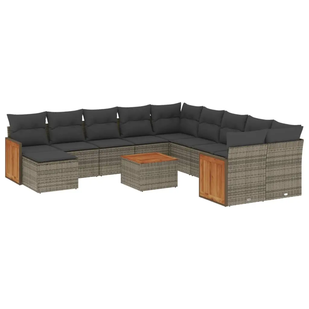 12 Piece Grey Modular Garden Sofa Set