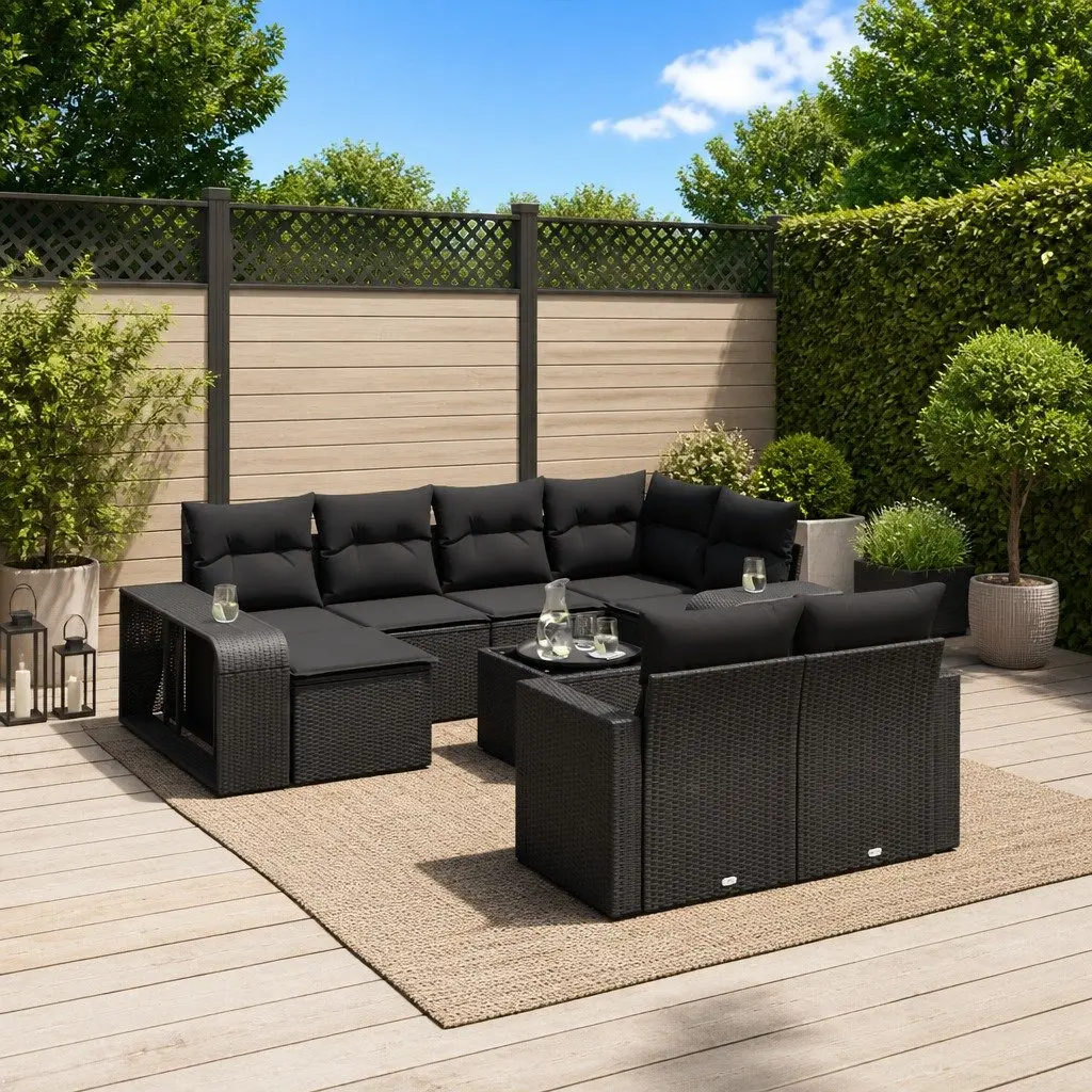 11 Piece Modular Outdoor Sofa Set with Storage