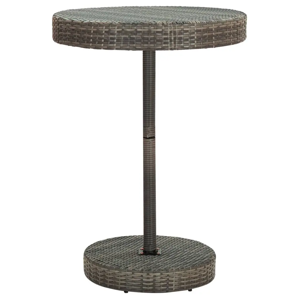 5 Piece Grey Garden Bar Set with Cushions