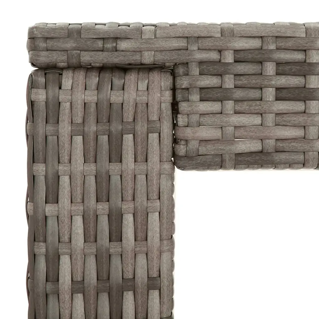 3-Piece Garden Bar Set with Cushions in Grey
