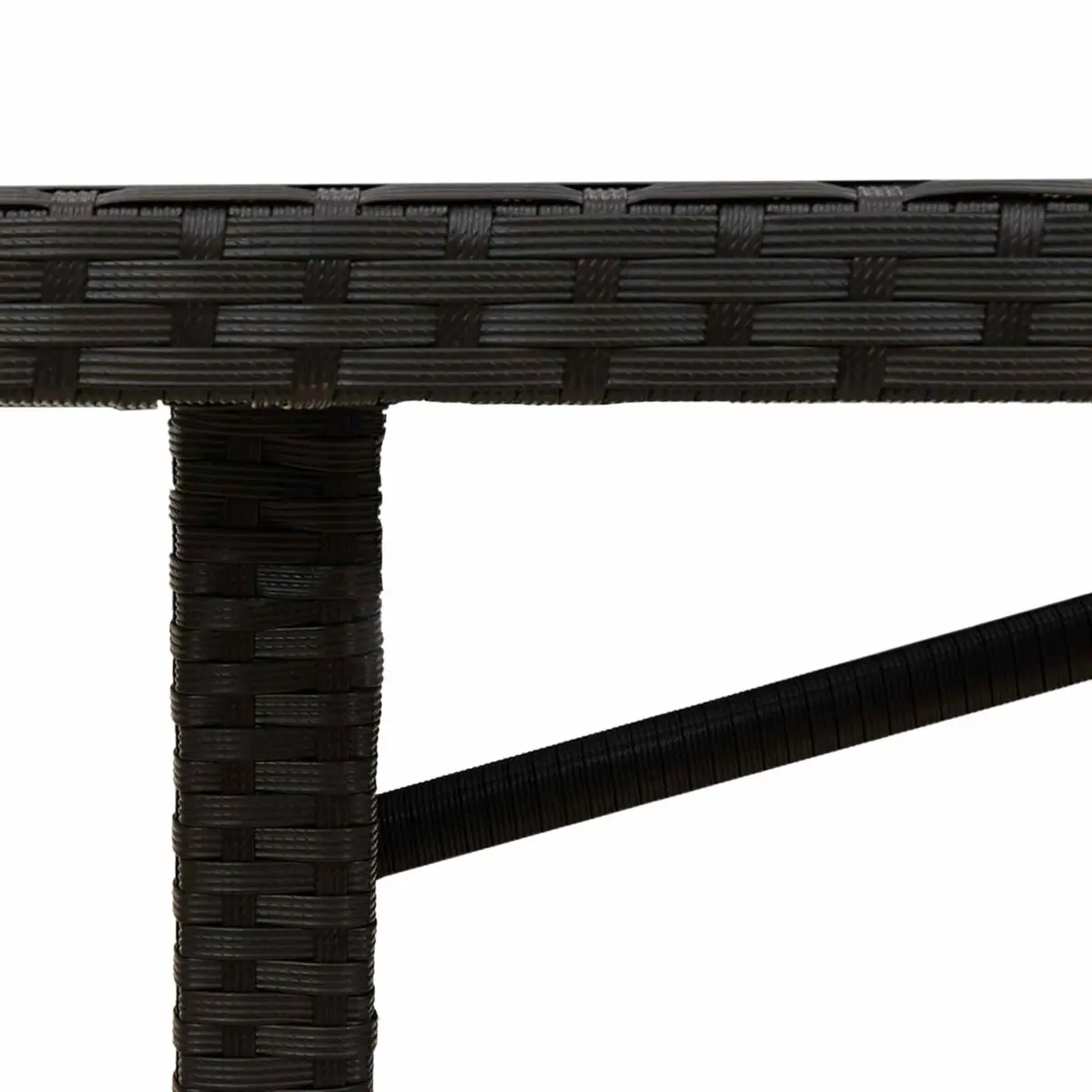 7 Piece Black Rattan Garden Dining Set
