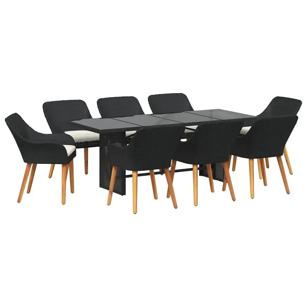 9-Piece Garden Dining Set with Cushions