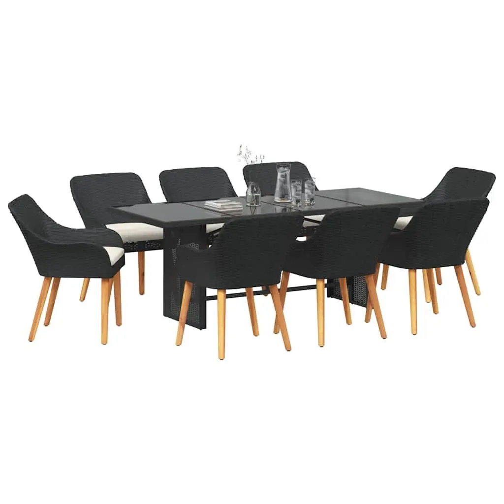 9-Piece Garden Dining Set with Cushions
