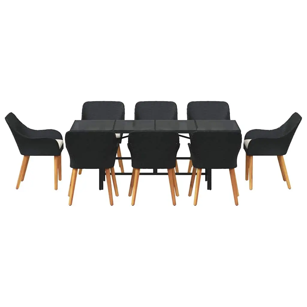 9-Piece Garden Dining Set with Cushions