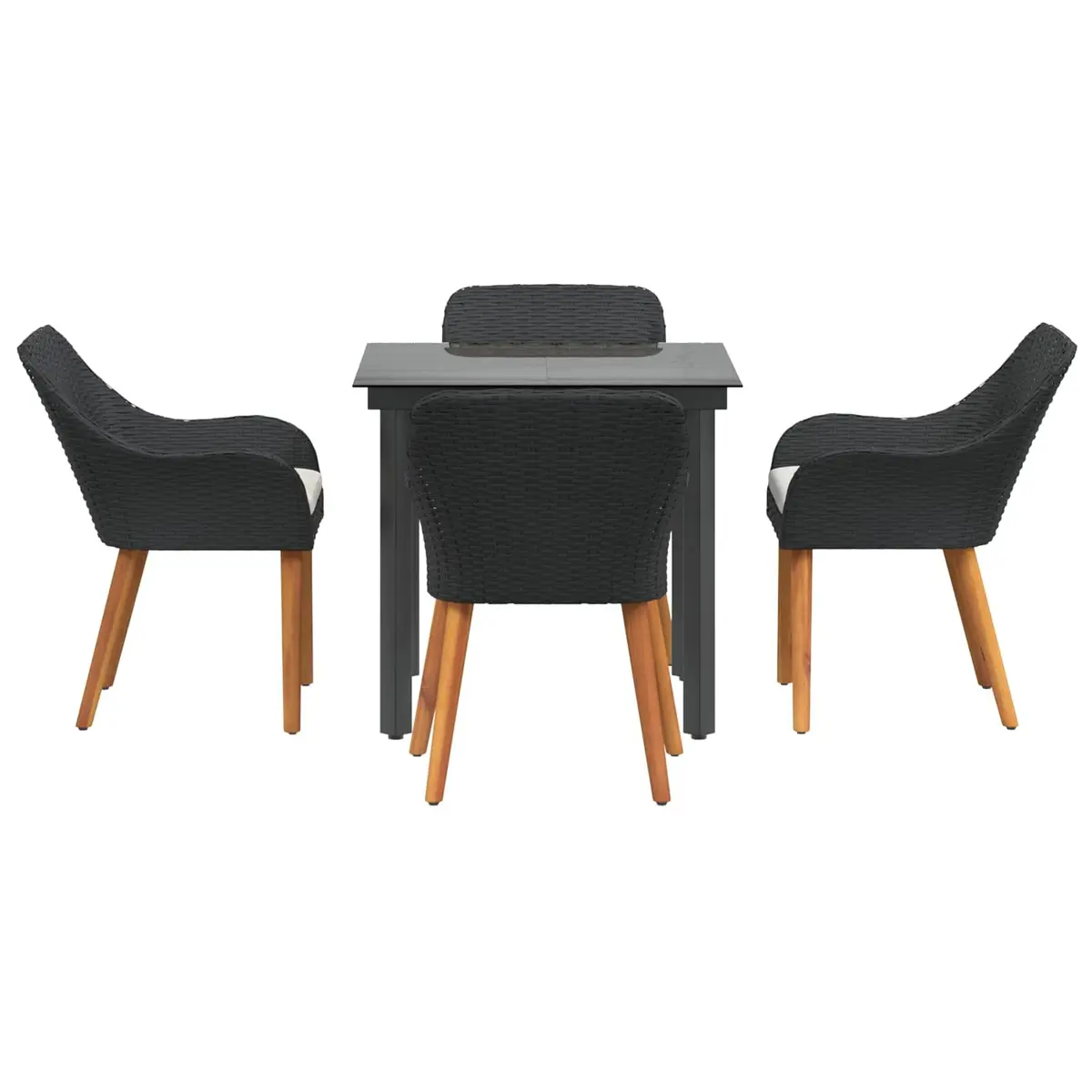 5 Piece Outdoor Garden Dining Set with Cushions