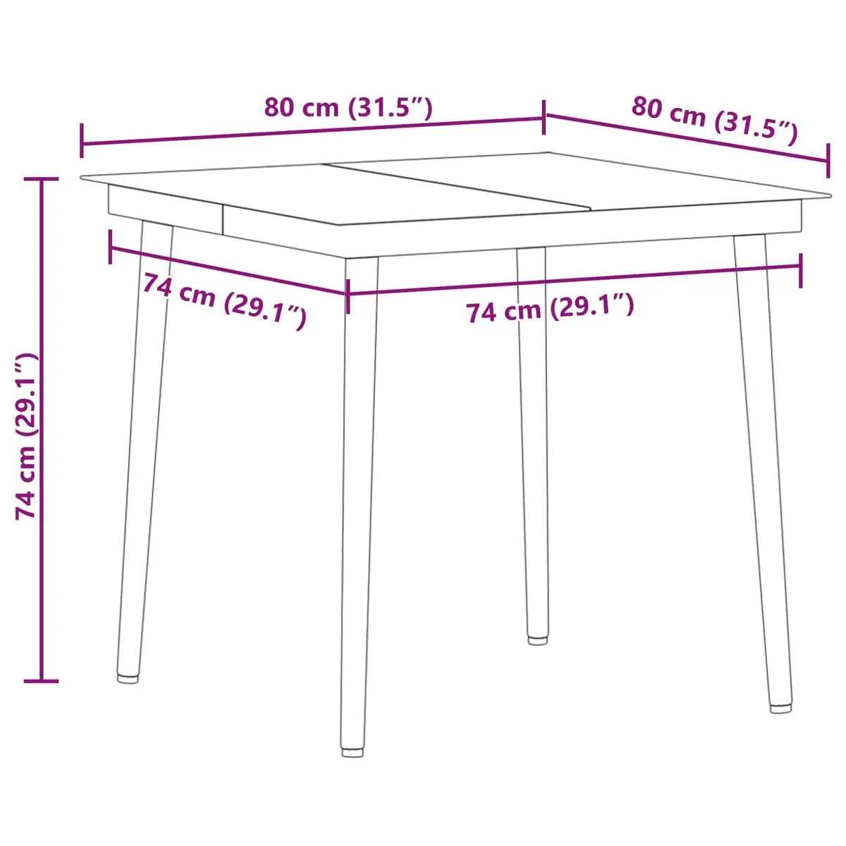 5-Piece Garden Dining Set with Cushions