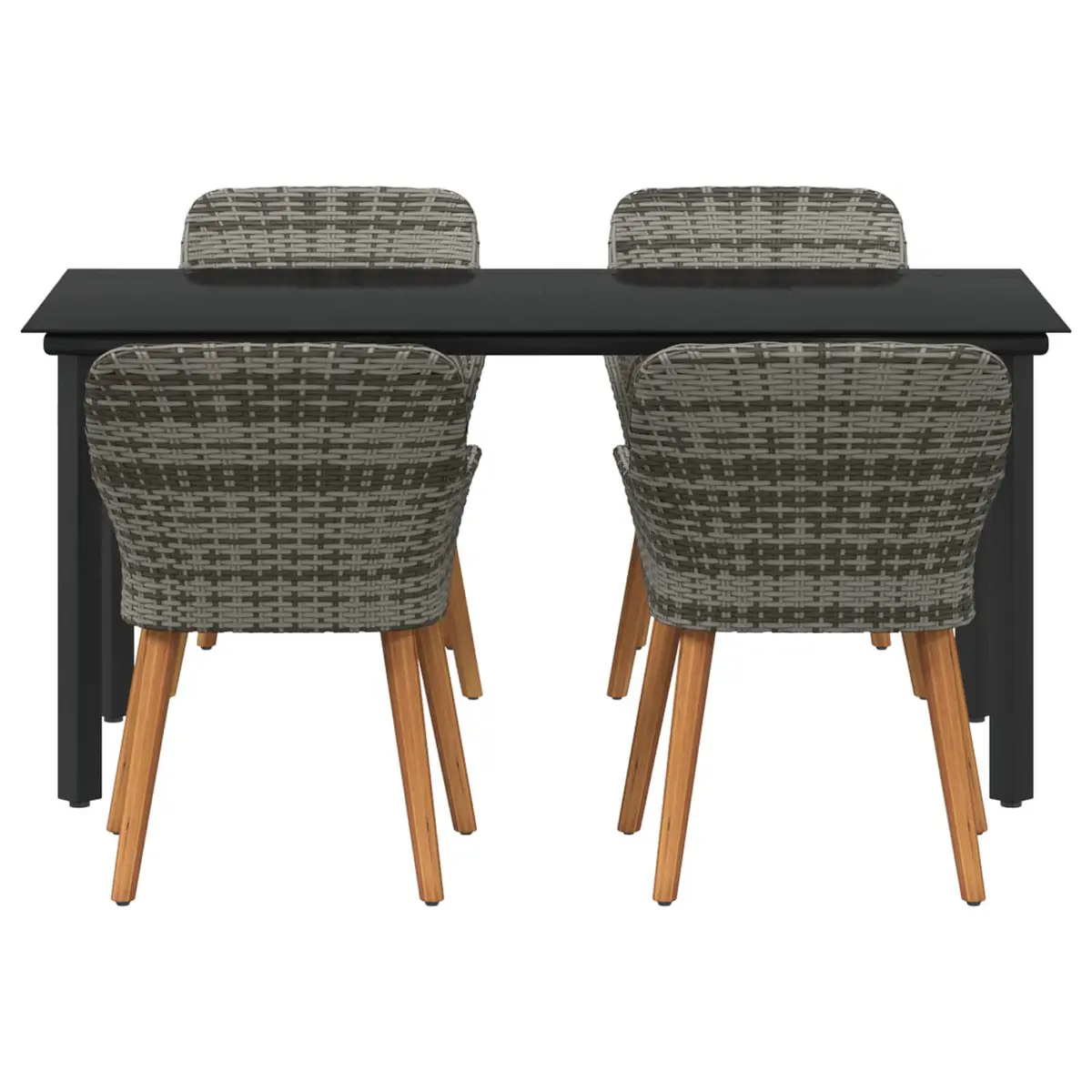 5-Piece Garden Dining Set with Cushions
