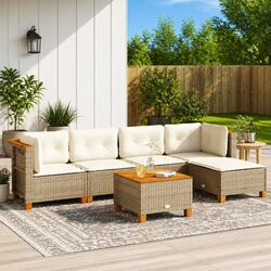 Durable 6-Piece Garden Sofa Set with Weather-Resistant Design