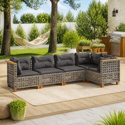 5 Piece Modular Garden Sofa Set for Outdoor Relaxation