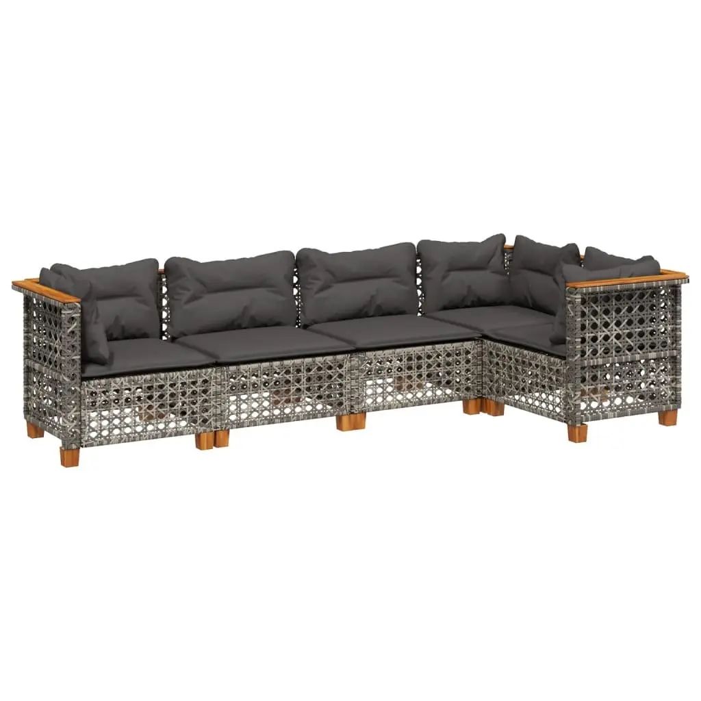 5 Piece Modular Garden Sofa Set for Outdoor Relaxation