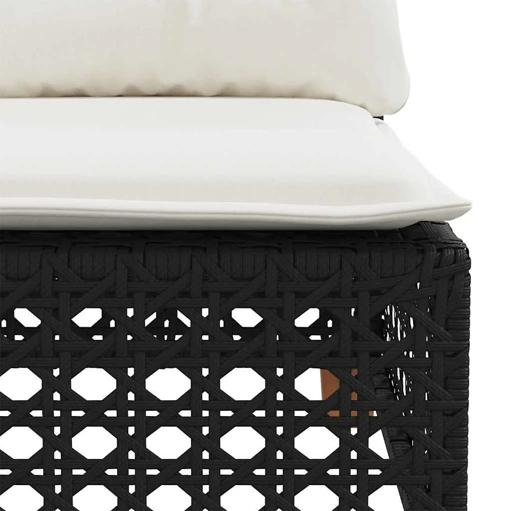 Black 7 Piece Garden Sofa Set for Outdoor Relaxation