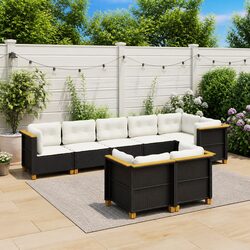Premium 8 Piece Modular Garden Sofa Set with Cushions