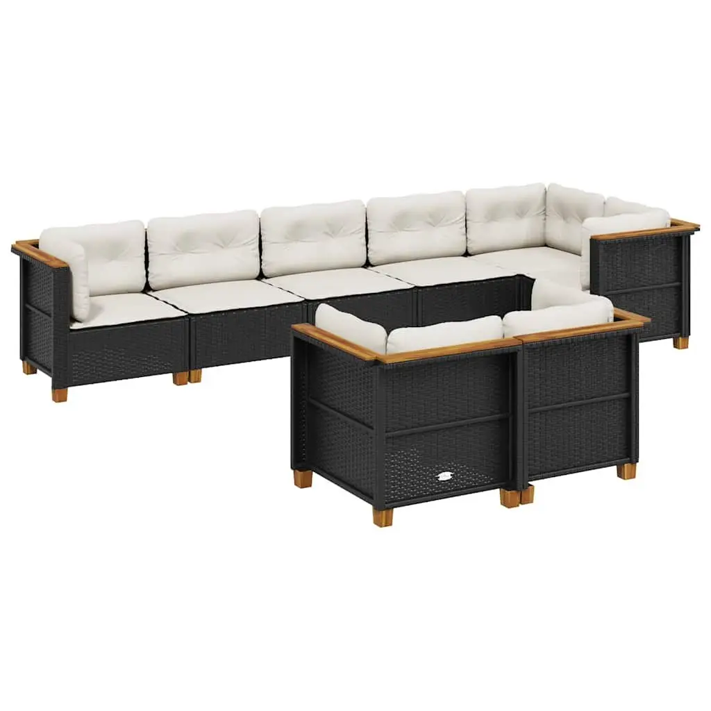 8 Piece Modular Garden Sofa Set with Cushions