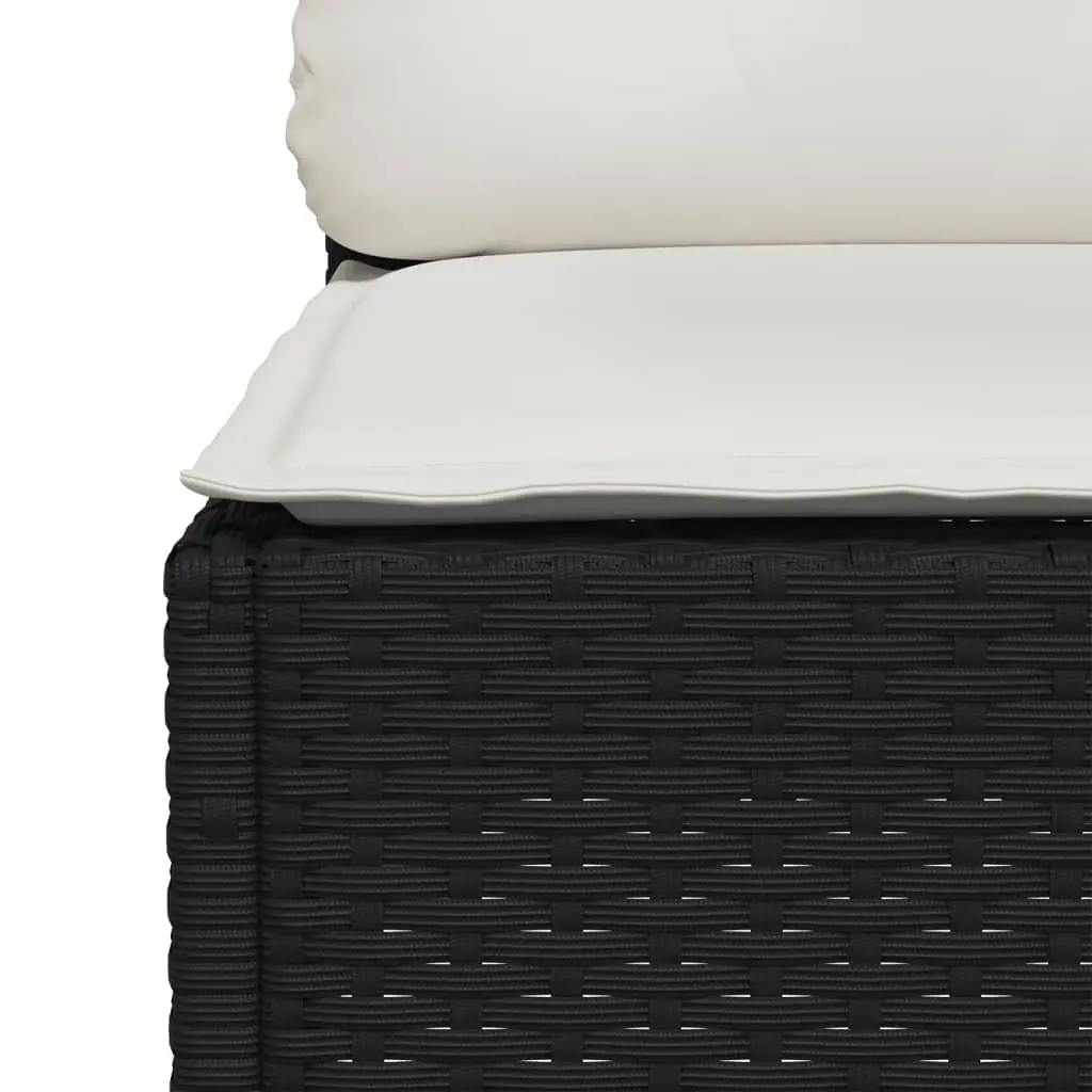 Garden Sofa Set PE Rattan 9 Piece Outdoor Furniture Modular Black