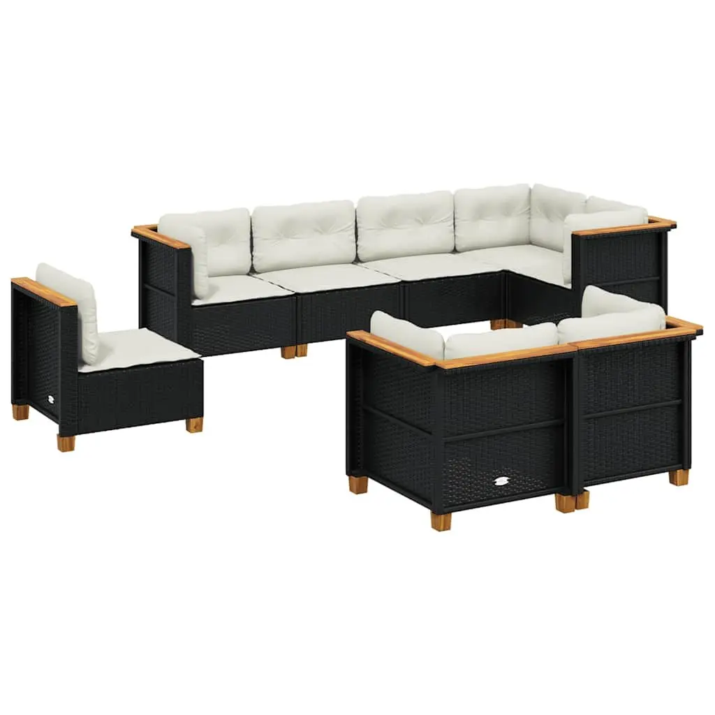 8 Piece Outdoor Garden Sofa Set with Cushions