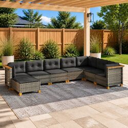 Durable 8-Piece Garden Sofa Set for Outdoor Comfort