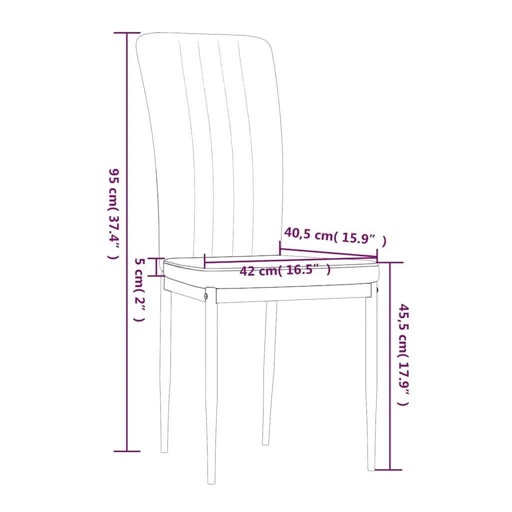 Set of 4 Grey Velvet Dining Chairs with Sturdy Iron Frame