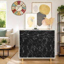 High-Quality Self-Adhesive Black Stone Furniture Film 500x90 cm