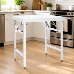 Durable Stainless Steel Folding Work Table for Food Prep