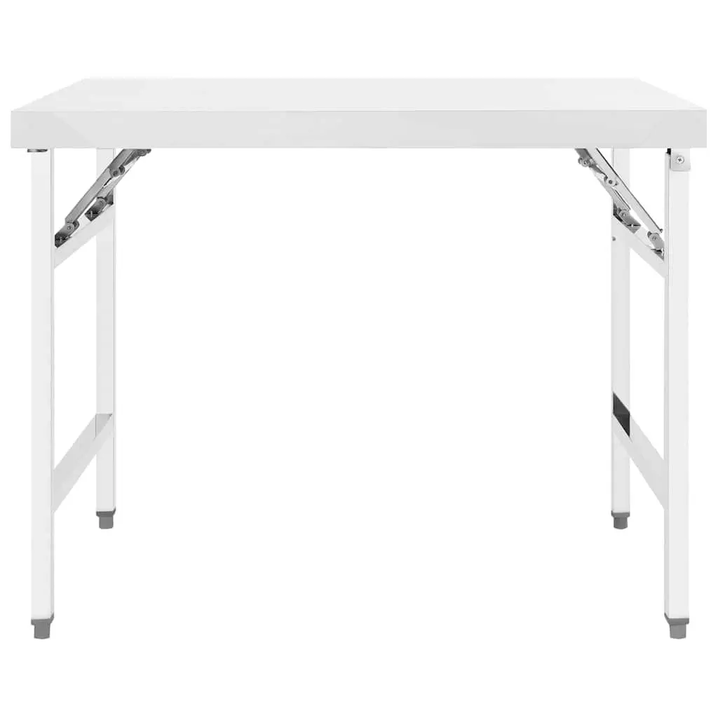 Folding Work Table Stainless Steel 100x60x80cm