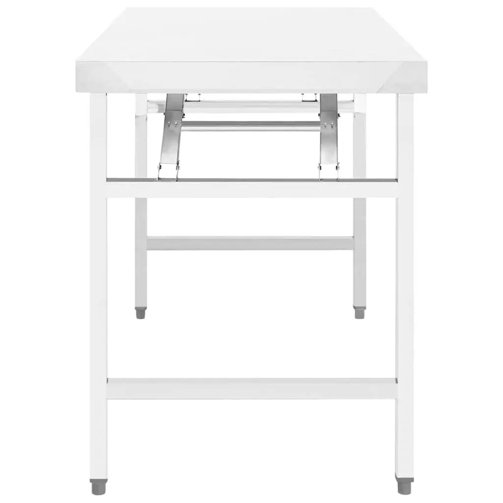 Folding Work Table Stainless Steel 100x60x80cm