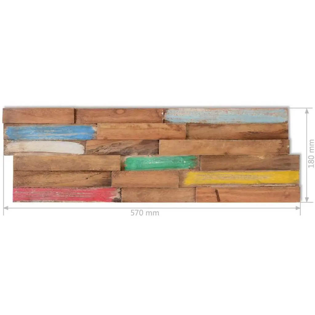 Wall Cladding Panels 10 pcs 1.03 m² Solid Teak Wood Decorative Wall Boards