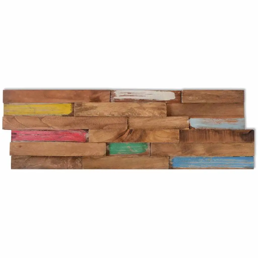Wall Cladding Panels 10 pcs 1.03 m² Solid Teak Wood Decorative Wall Boards