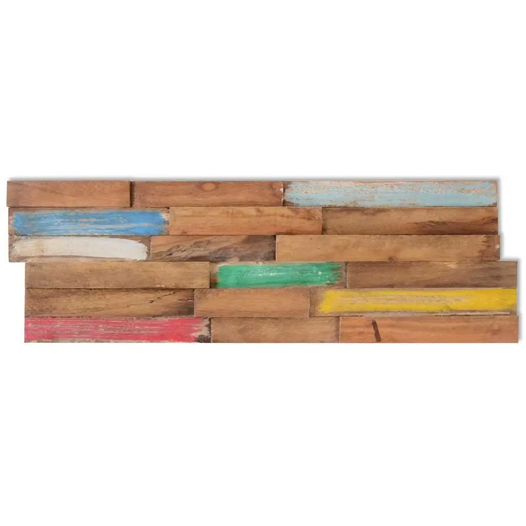 Wall Cladding Panels 10 pcs 1.03 m² Solid Teak Wood Decorative Wall Boards