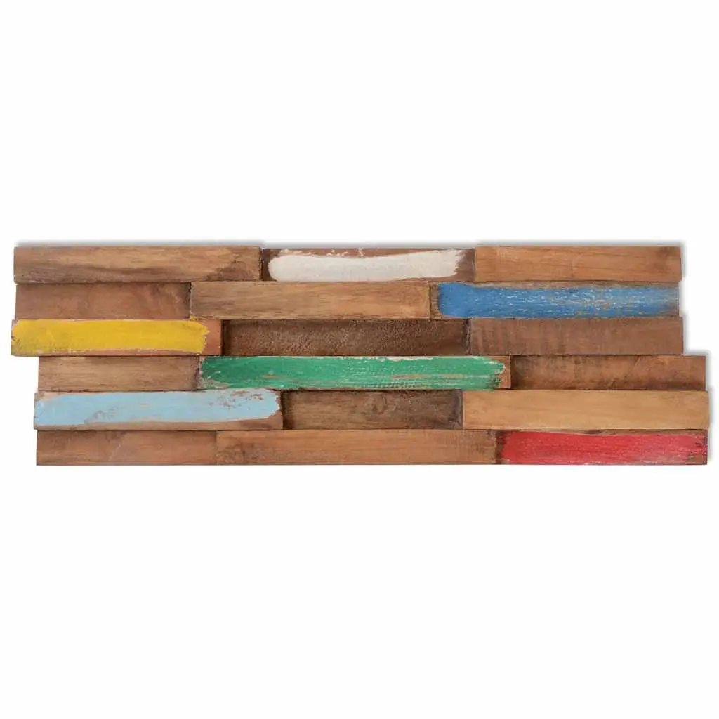 Wall Cladding Panels 10 pcs 1.03 m² Solid Teak Wood Decorative Wall Boards