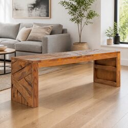 Solid Teak Wood TV Stand 110x60x38 cm with Unique Design