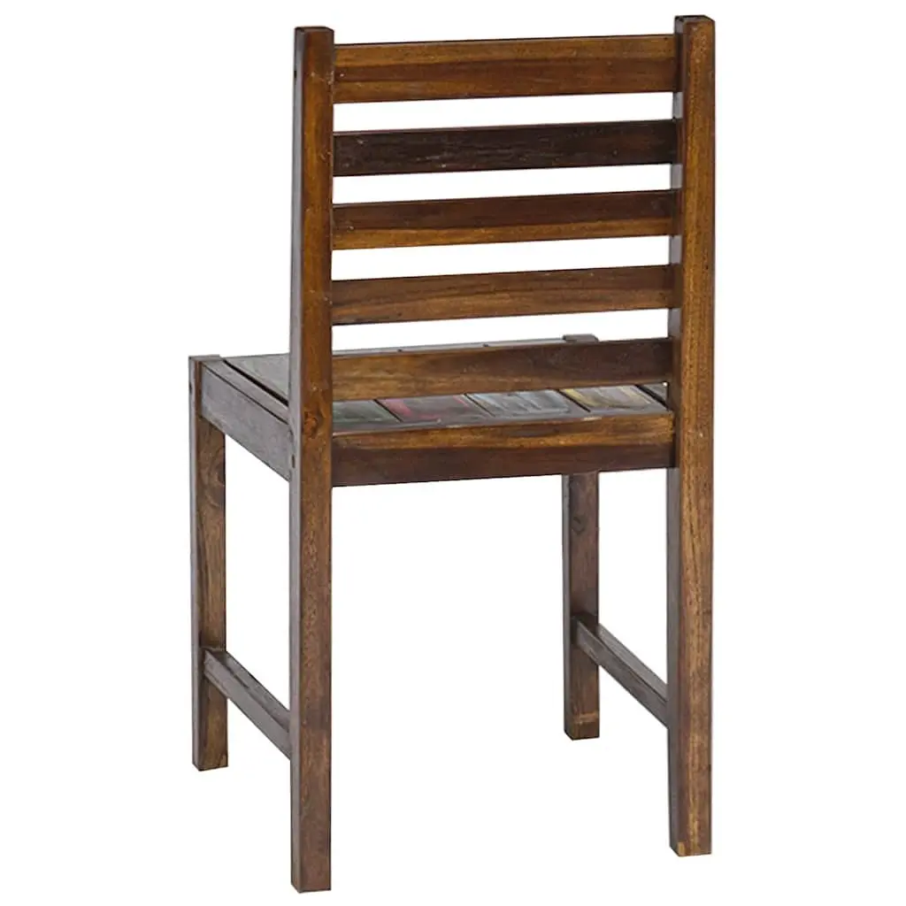 Vintage Kitchen Dining Chairs 2 pcs Handmade Solid Wood