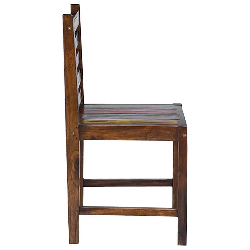 Vintage Kitchen Dining Chairs 2 pcs Handmade Solid Wood