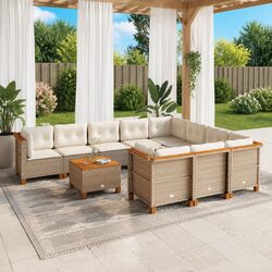 Durable 11 Piece Garden Sofa Set for Outdoor Comfort