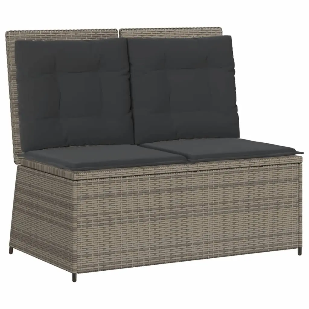 7-Piece Garden Lounge Set in Grey Poly Rattan