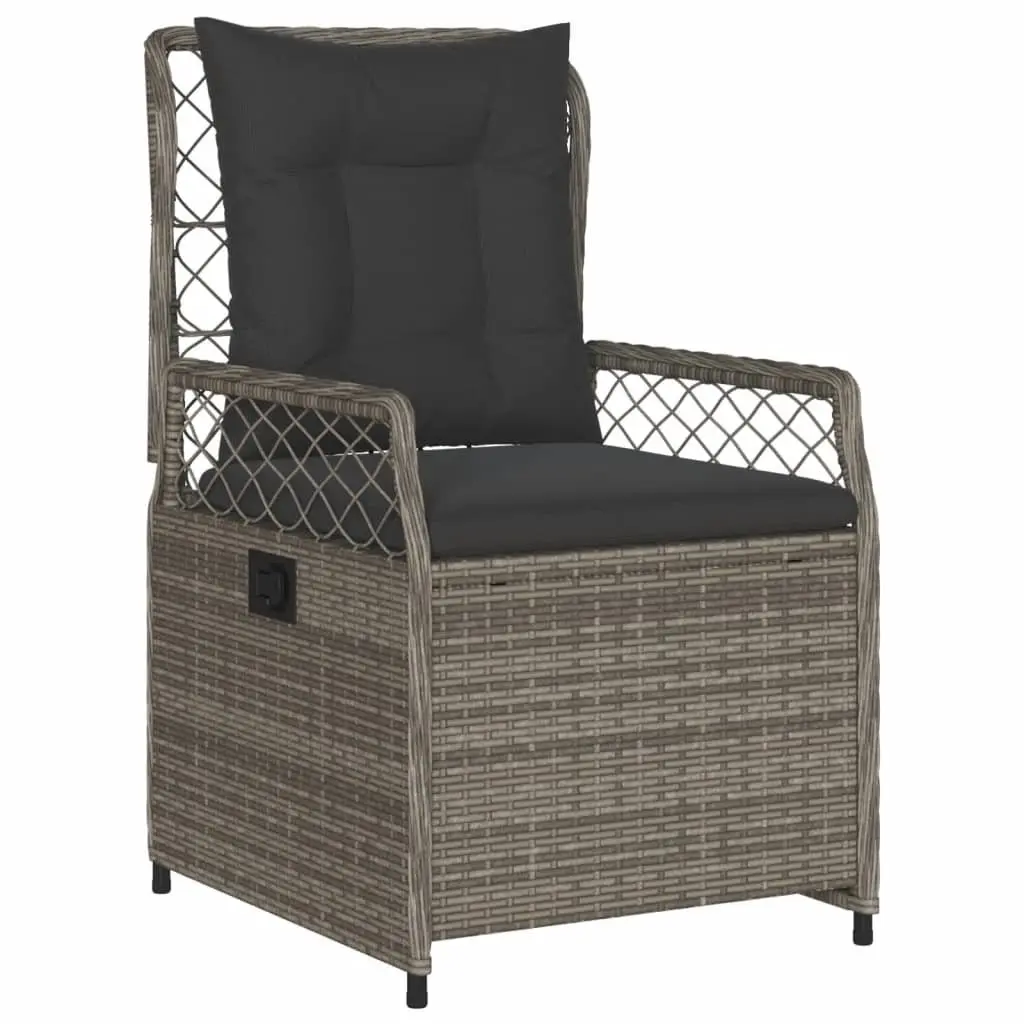 5 Piece Grey PE Rattan Garden Dining Set