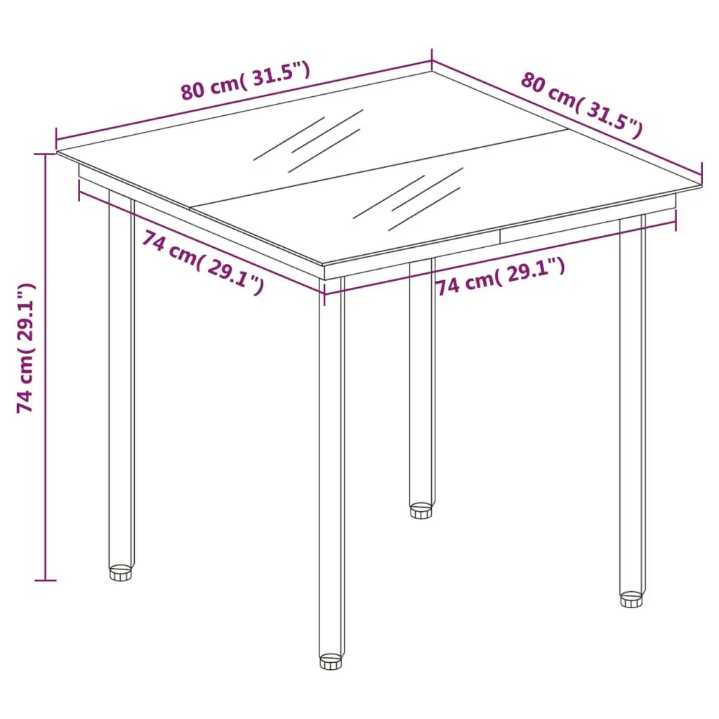 5 Piece Grey PE Rattan Garden Dining Set