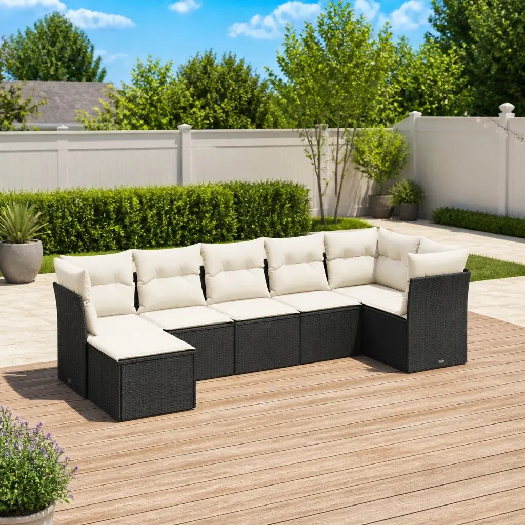 7 Piece Garden Sofa Set for Outdoor Spaces