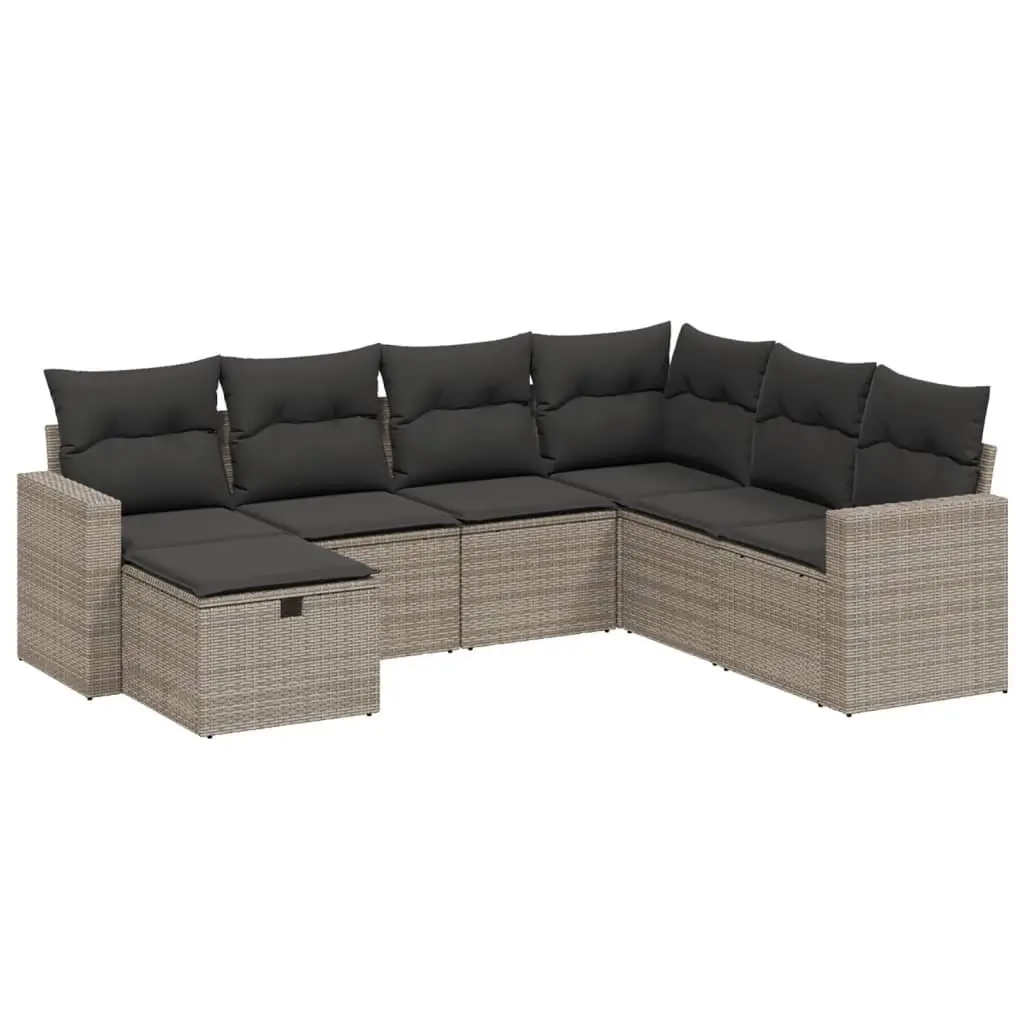 7 Piece Modular Garden Sofa Set with Cushions