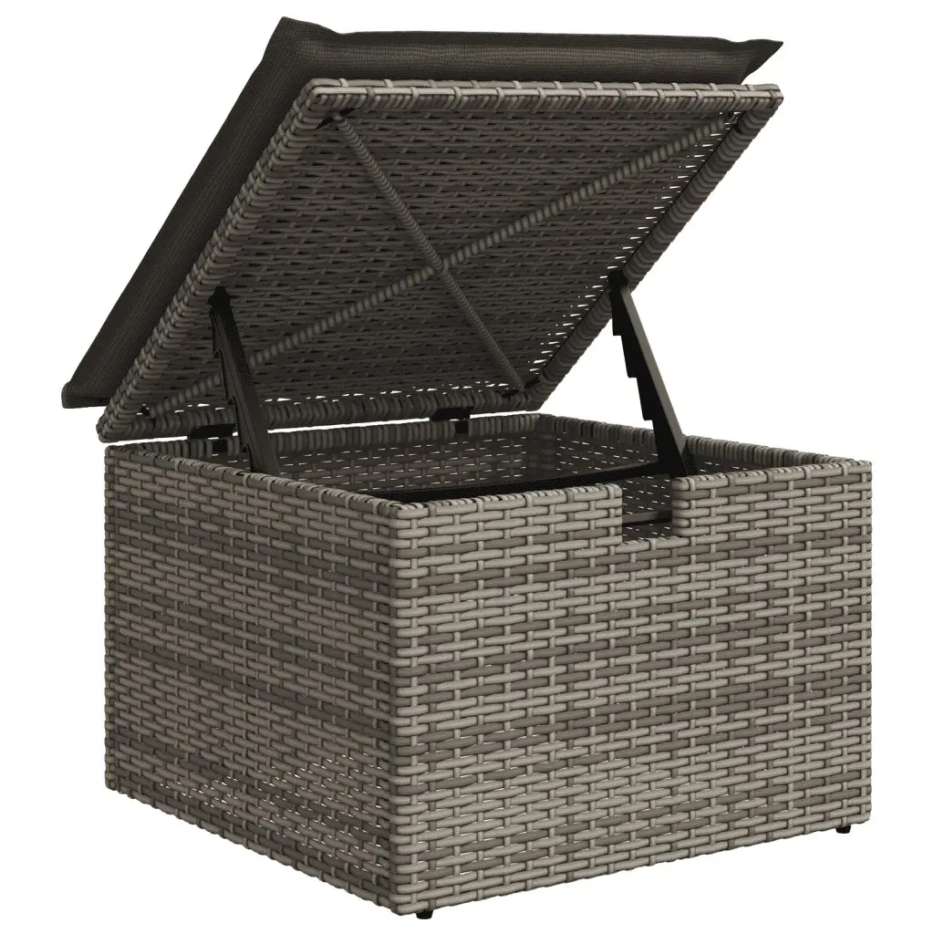 8-Piece Grey Rattan Outdoor Sofa Set