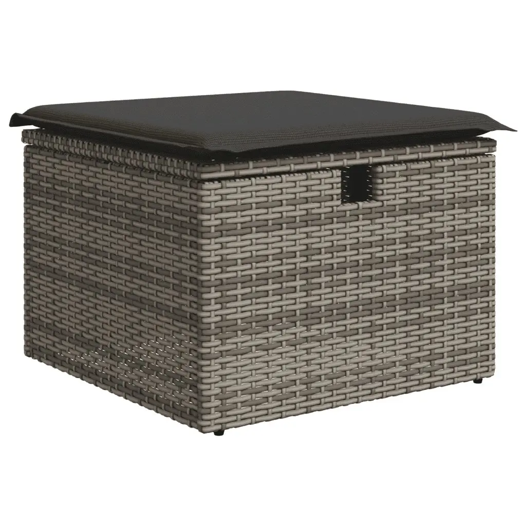 Garden Sofa Set PE Rattan 6 Piece Outdoor Furniture Grey Modular