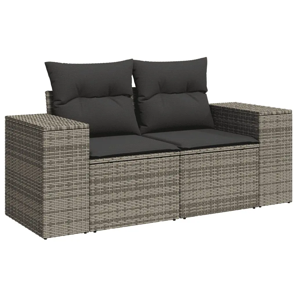 Garden Sofa Set 8 Piece Grey Outdoor Furniture Patio Rattan Sectional with