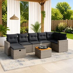 Sturdy 8 Piece Garden Sofa Set for Outdoor Spaces