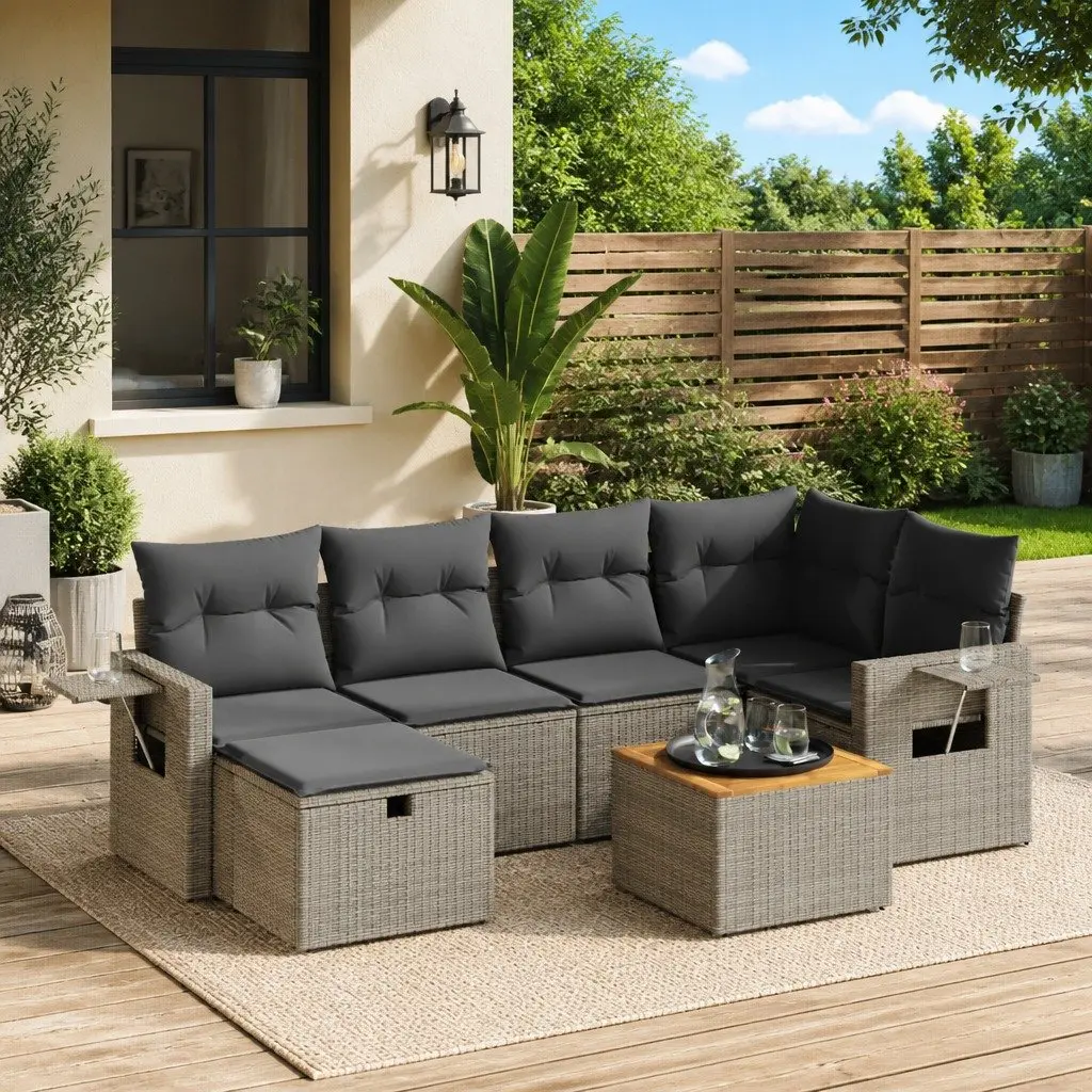 7 Piece Garden Sofa Set for Outdoor Spaces