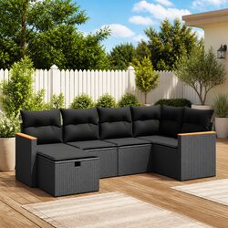 Premium 6 Piece Modular Outdoor Garden Sofa Set