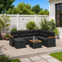 High-Quality 8 Piece Garden Sofa Set for Outdoor Relaxation
