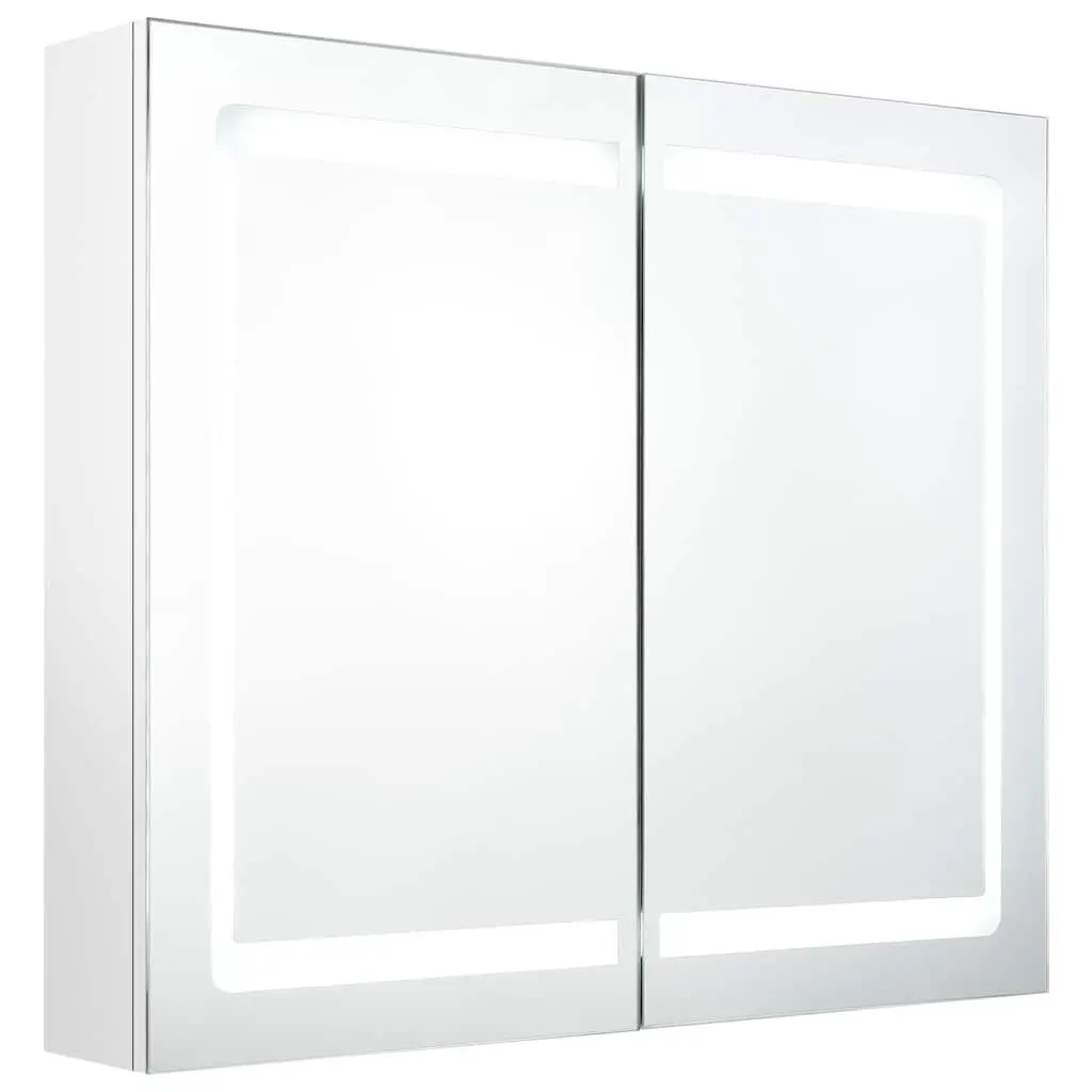 LED Bathroom Cabinet MDF 80x12x68cm White