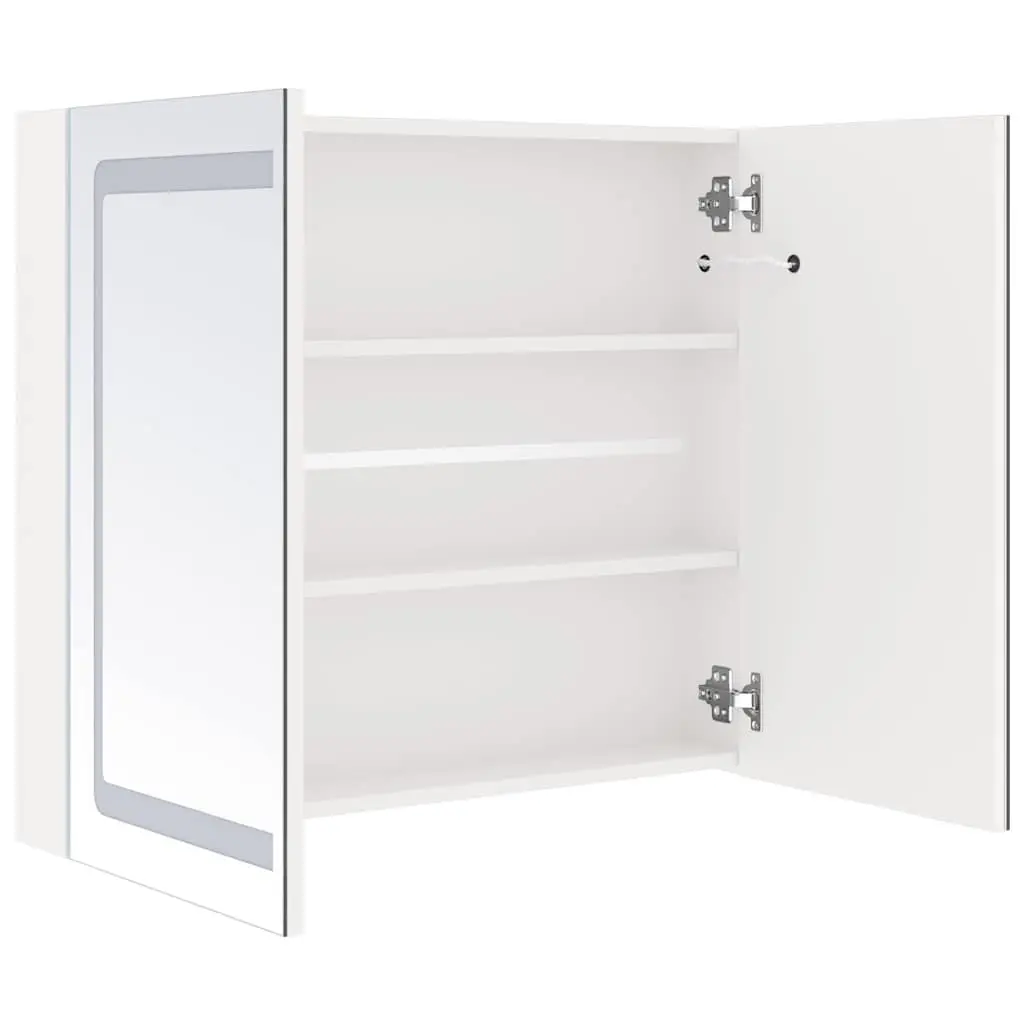 LED Bathroom Cabinet MDF 80x12x68cm White